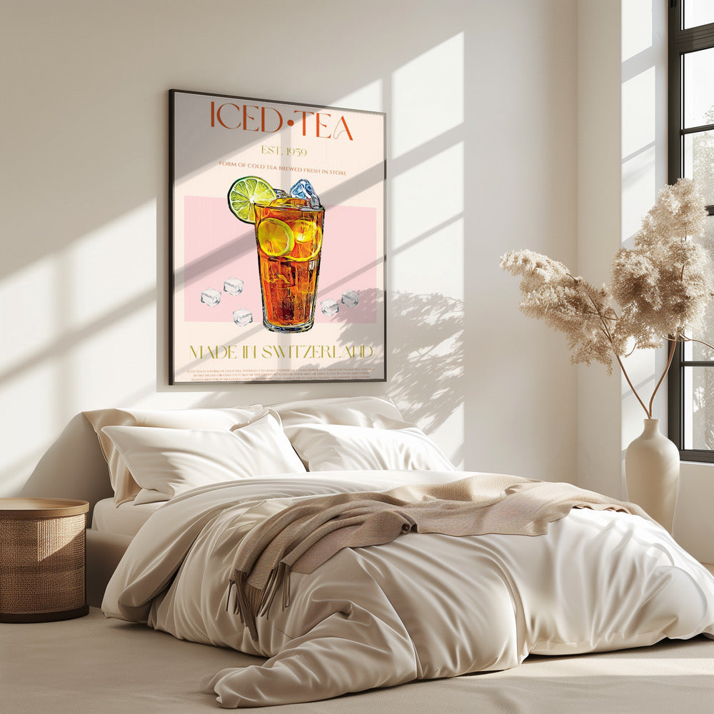 Verfrissend glas ijsthee | Poster