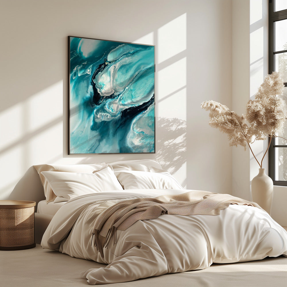 Oceaanblauw Aqua Turquoise "Ocean Teal" | Poster