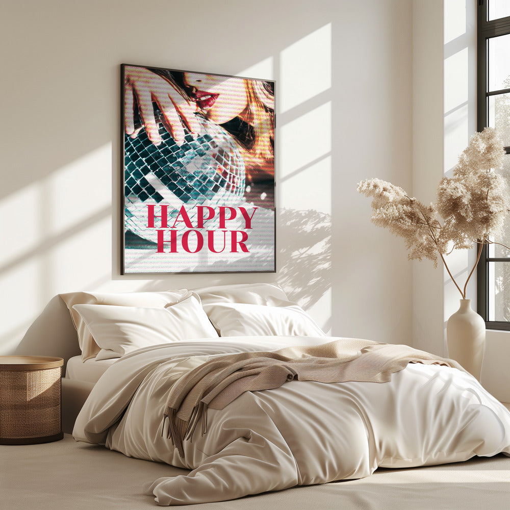 Woman with a Disco Ball | Poster