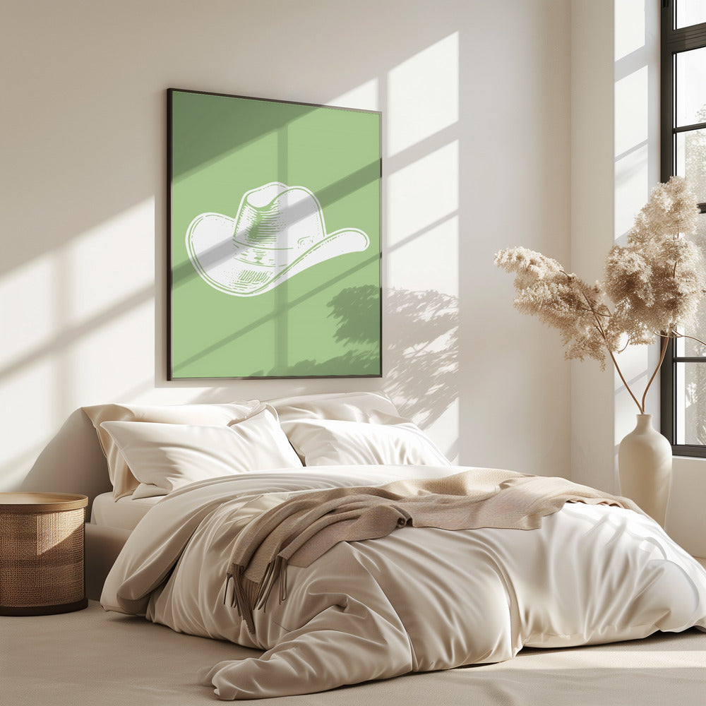 Saliegroene cowboyhoed | Poster