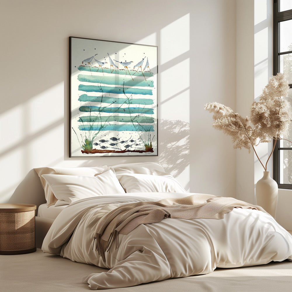 Sereen kustlandschap | Poster