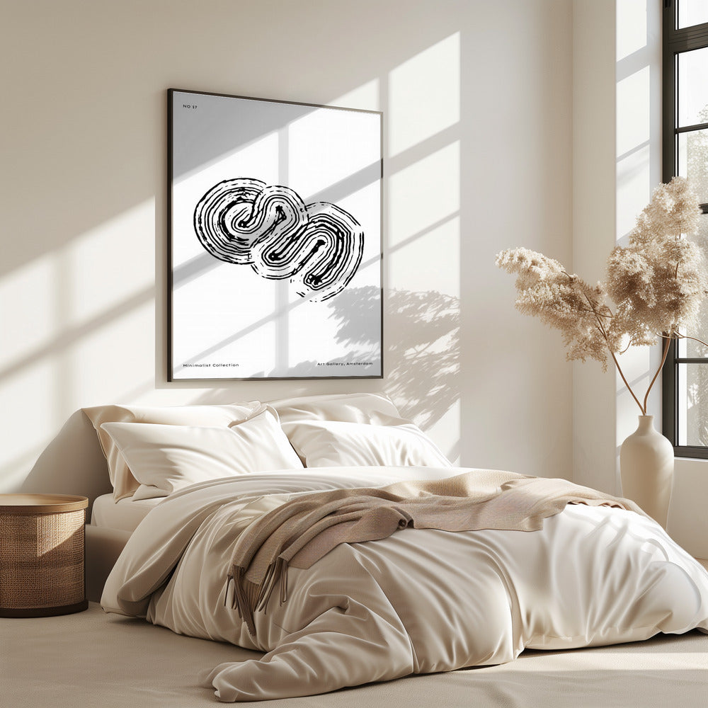 Monochroom Doolhof 17 | Poster