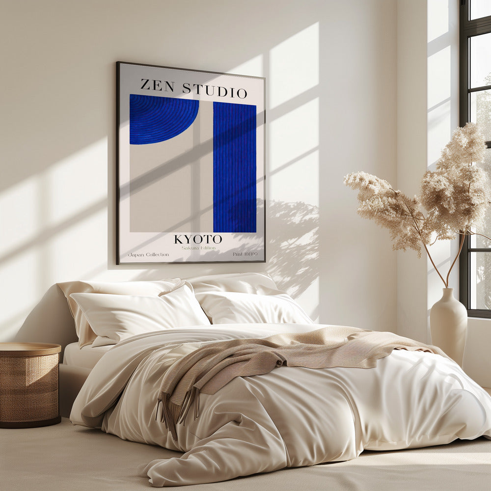 Kyoto Blauwe Harmonie | Poster