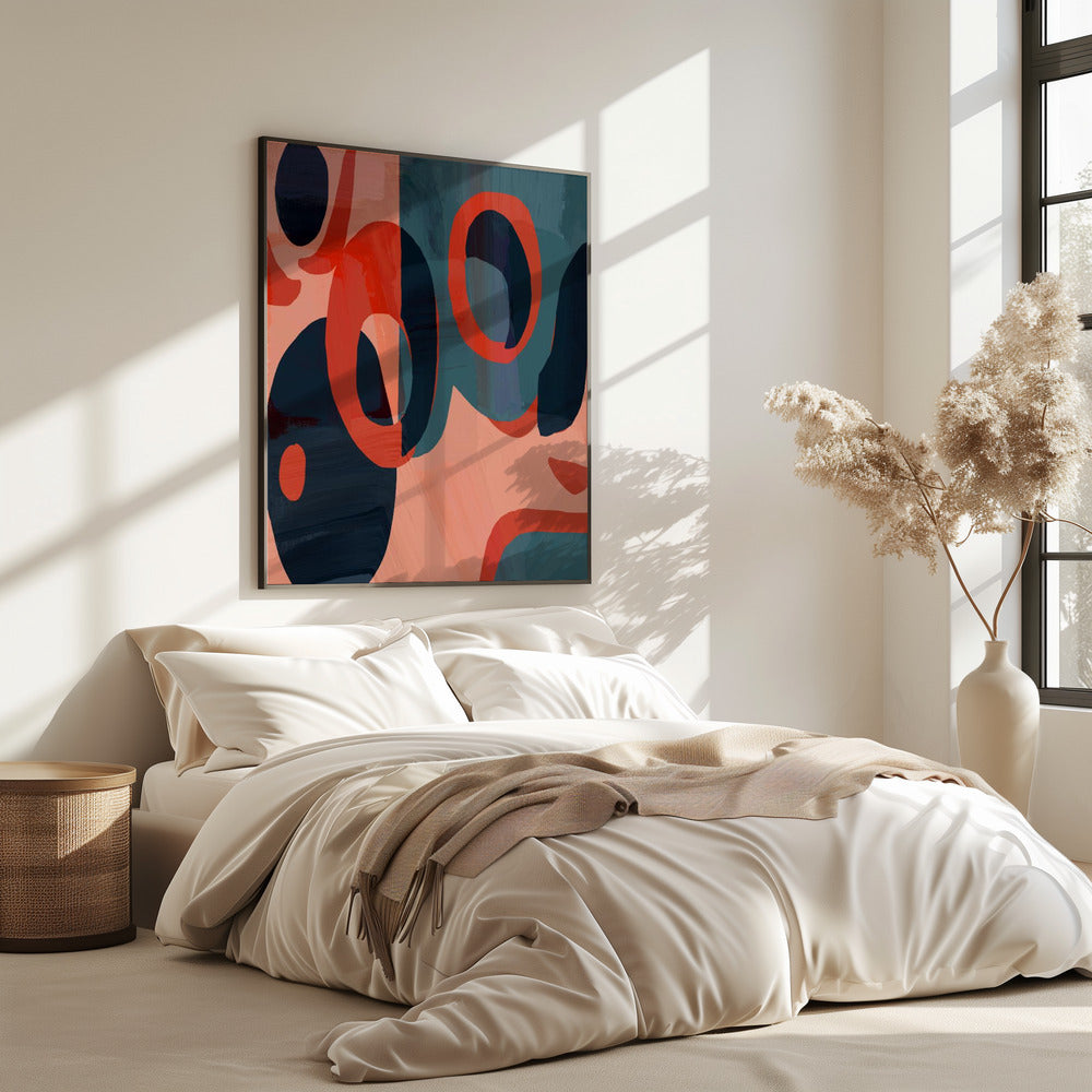 Geometrische vormen en levendige kleuren | Poster