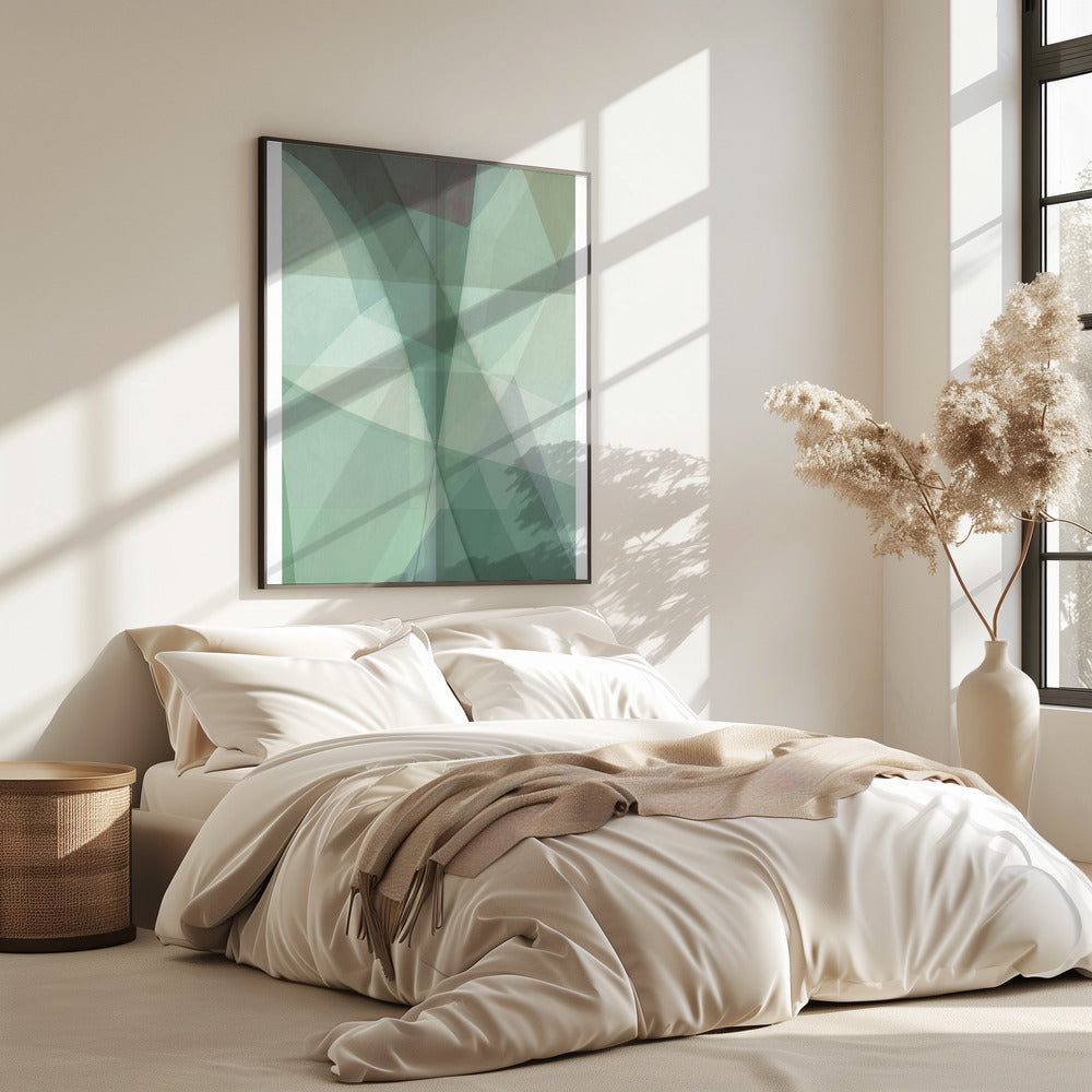 Groene Facetten | Poster