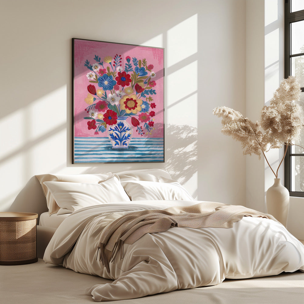Vase Abundant Floral Still Life | Poster