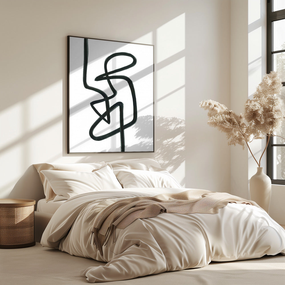 Ontspanhouding Zwart | Poster