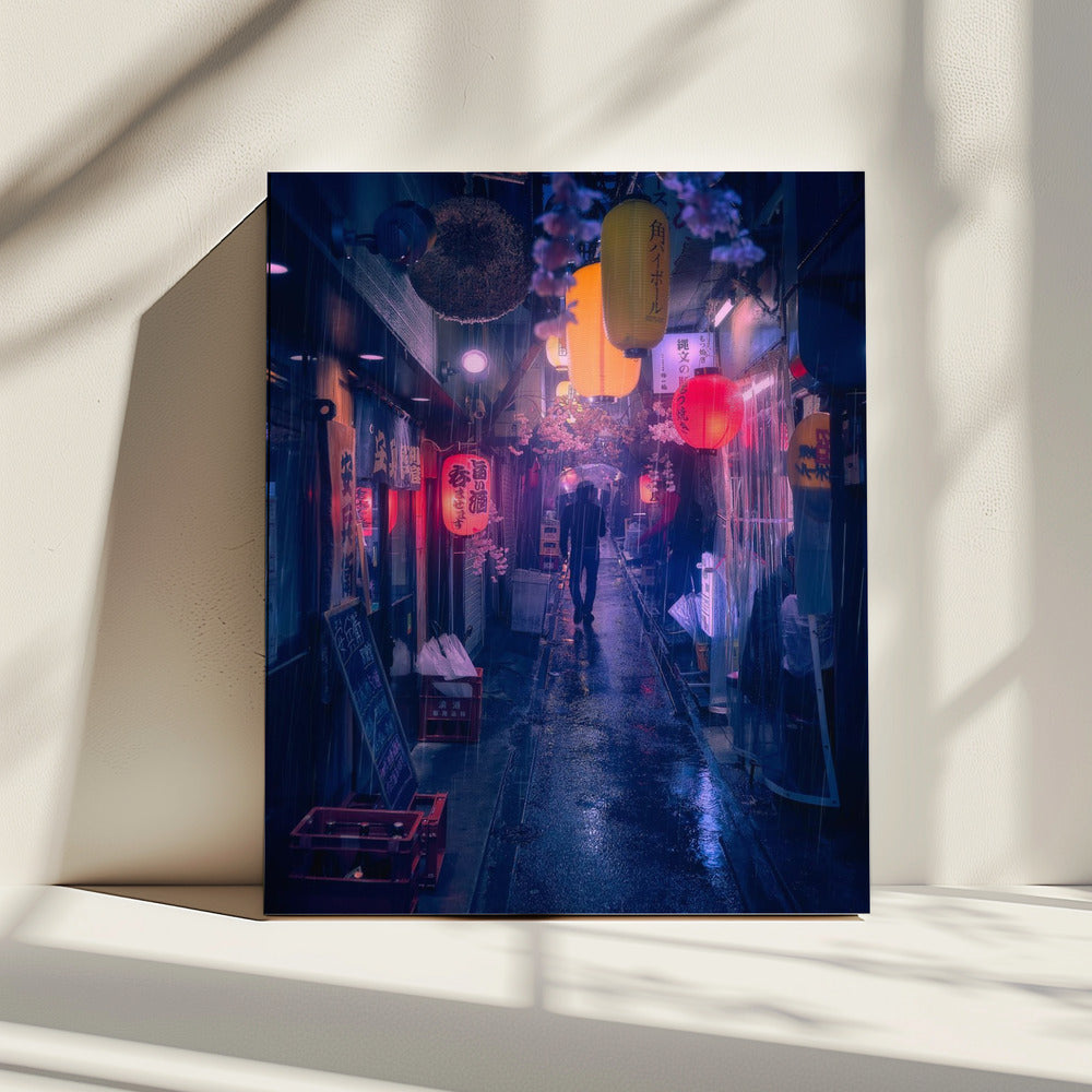 Tokio Blauwe Regen | Canvas