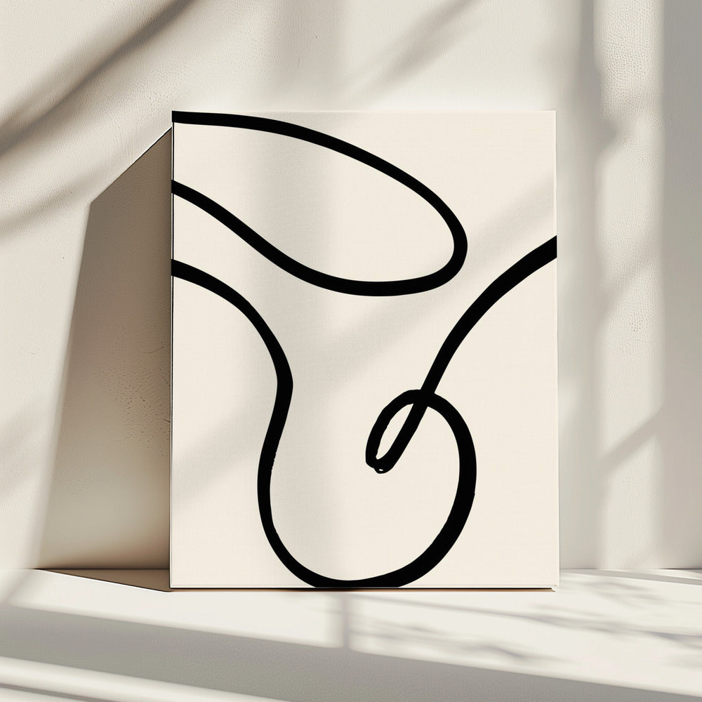 Zwarte lijnen 02 | Canvas