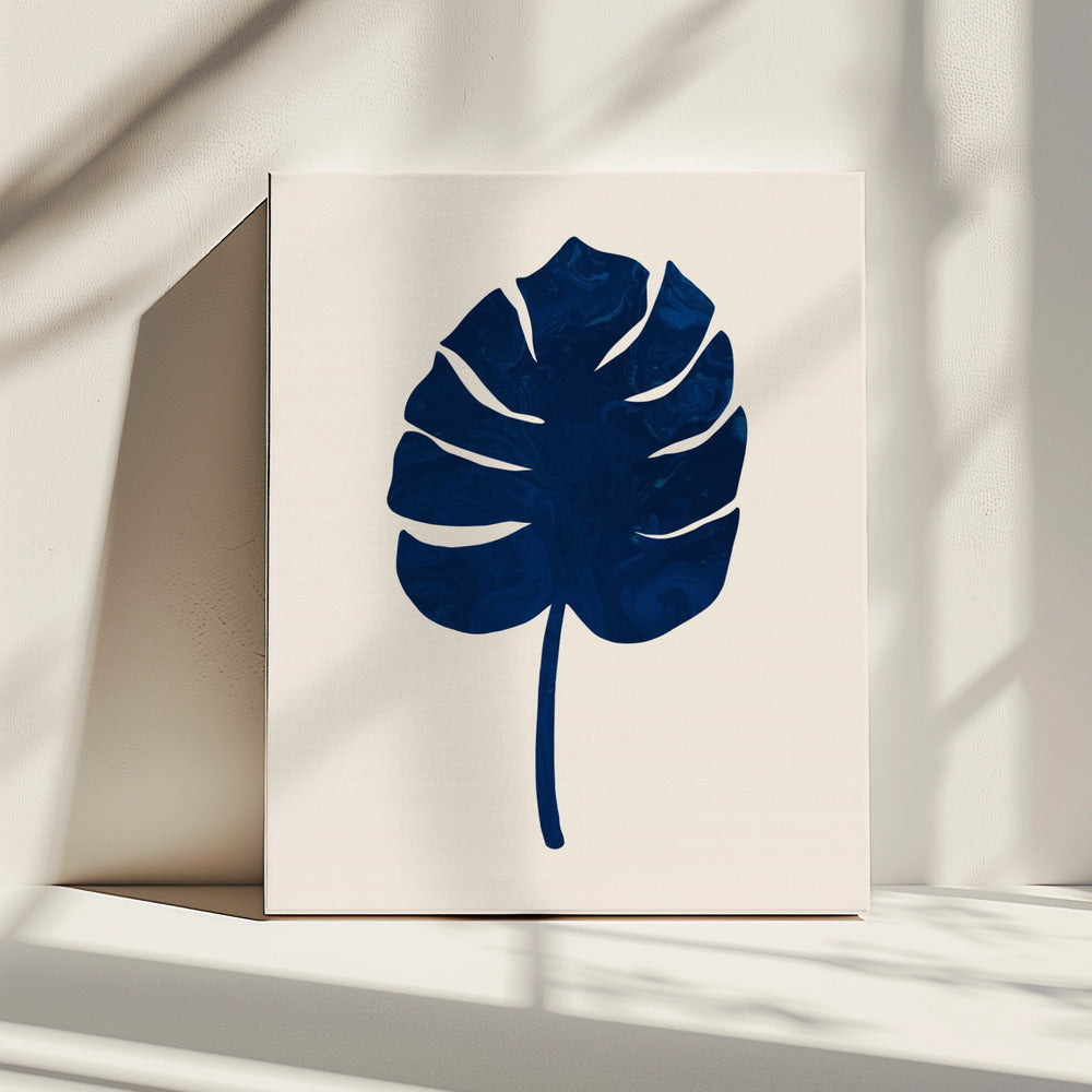 Monstera Marmerblauw | Canvas