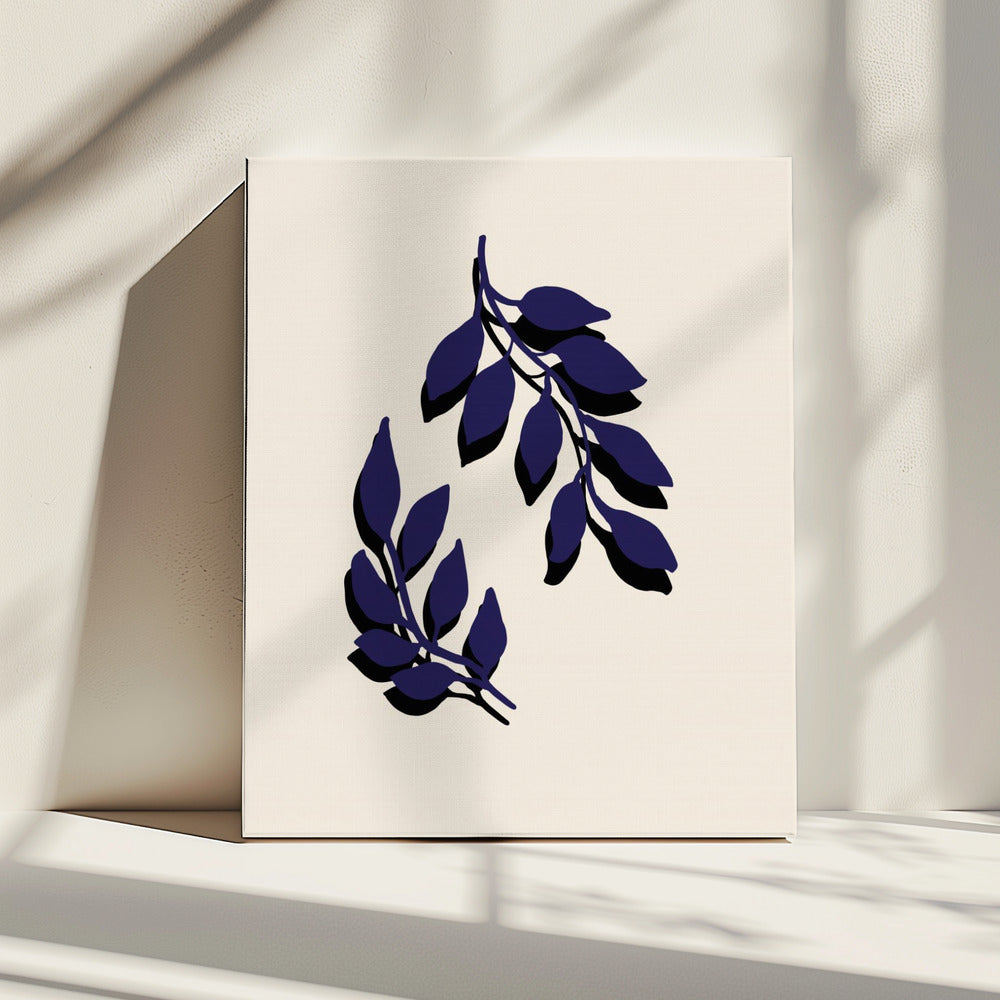 Blauwe twijgen | Canvas