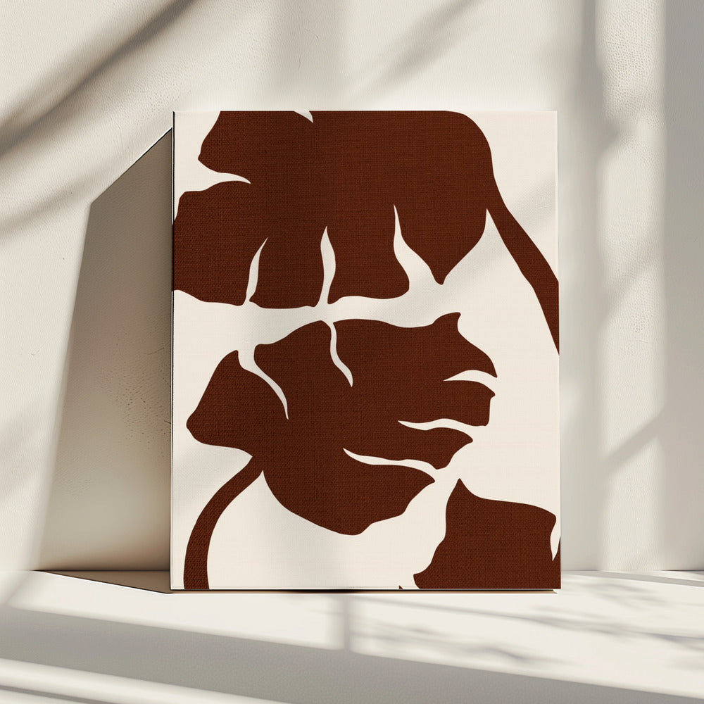 Monstera Canvas Bruin | Canvas