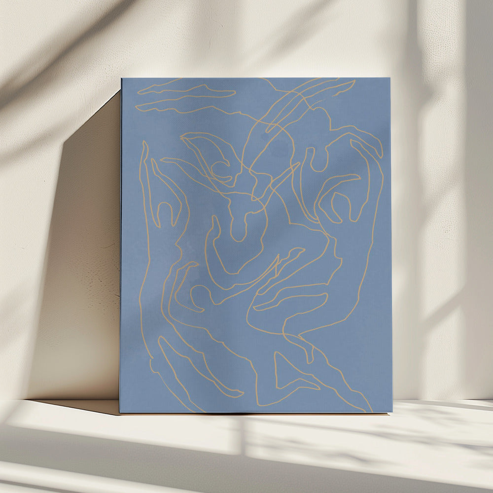Blauwe zwemmers | Canvas