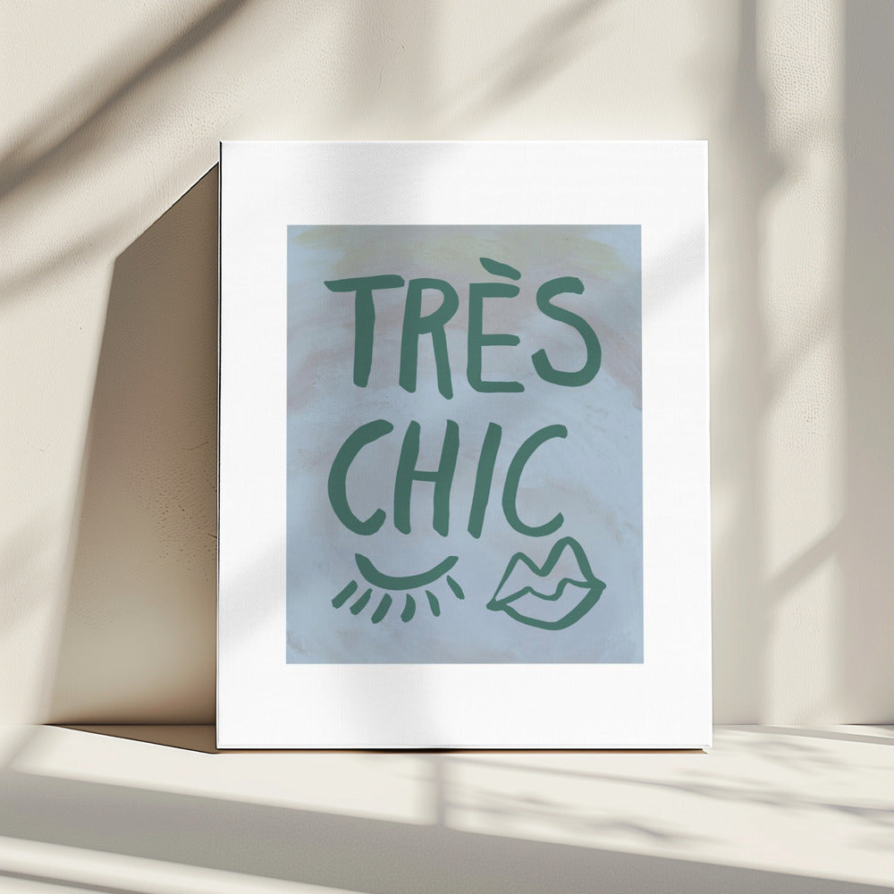 Très Chic Blauw Frame | Canvas