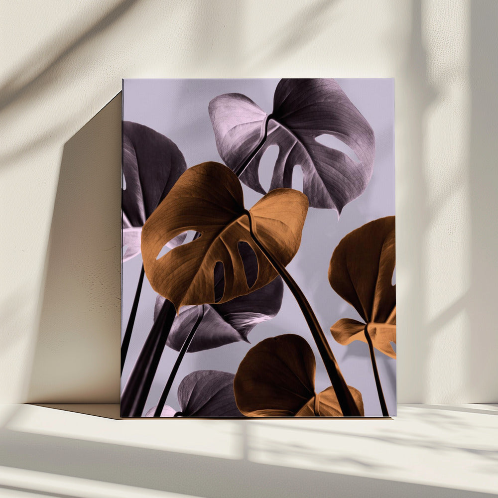 Monstera Paars 01 | Canvas