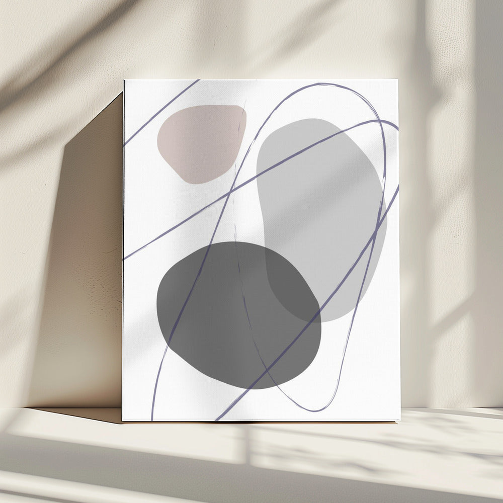 Nieuwe vormen beige nr. 2 | Canvas