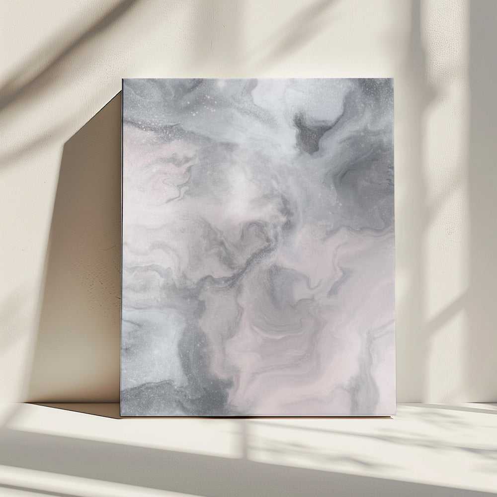 Wervelende grijze en witte marmertexturen | Canvas