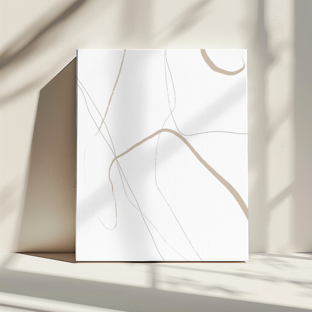 Subtiele vloeiende lijnen | Canvas