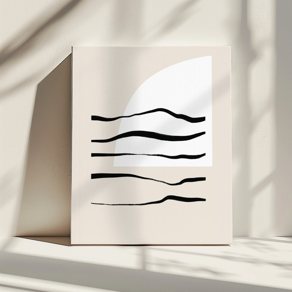 Gebogen lijnen en licht | Canvas