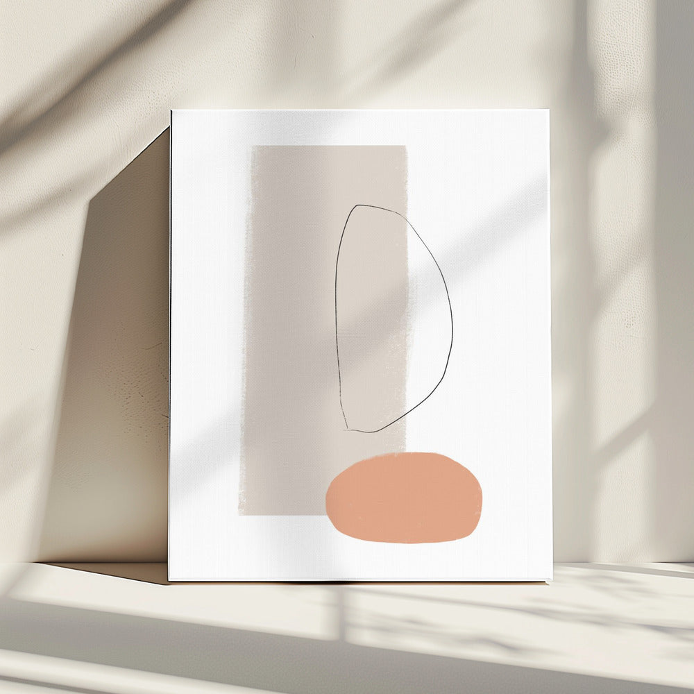 Eenvoudige vormen en zachte kleuren | Canvas