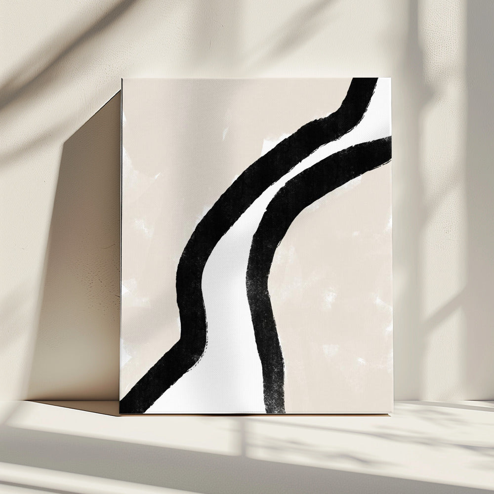 Dikke zwarte lijnen | Canvas