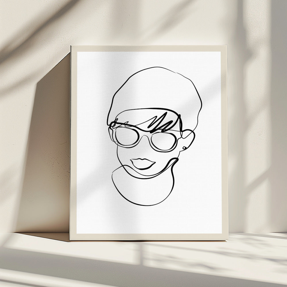 Moderne vrouwenlijnportret | Canvas