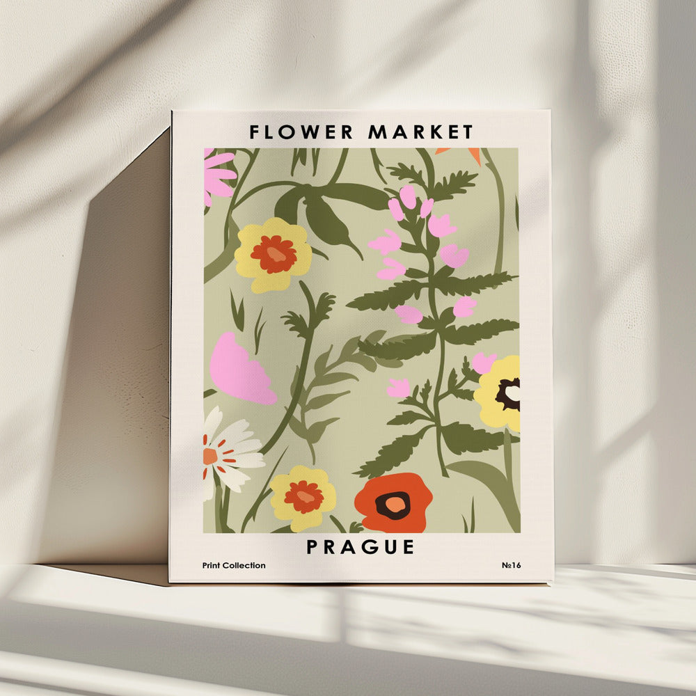 Bloemenmarkt Praag | Canvas