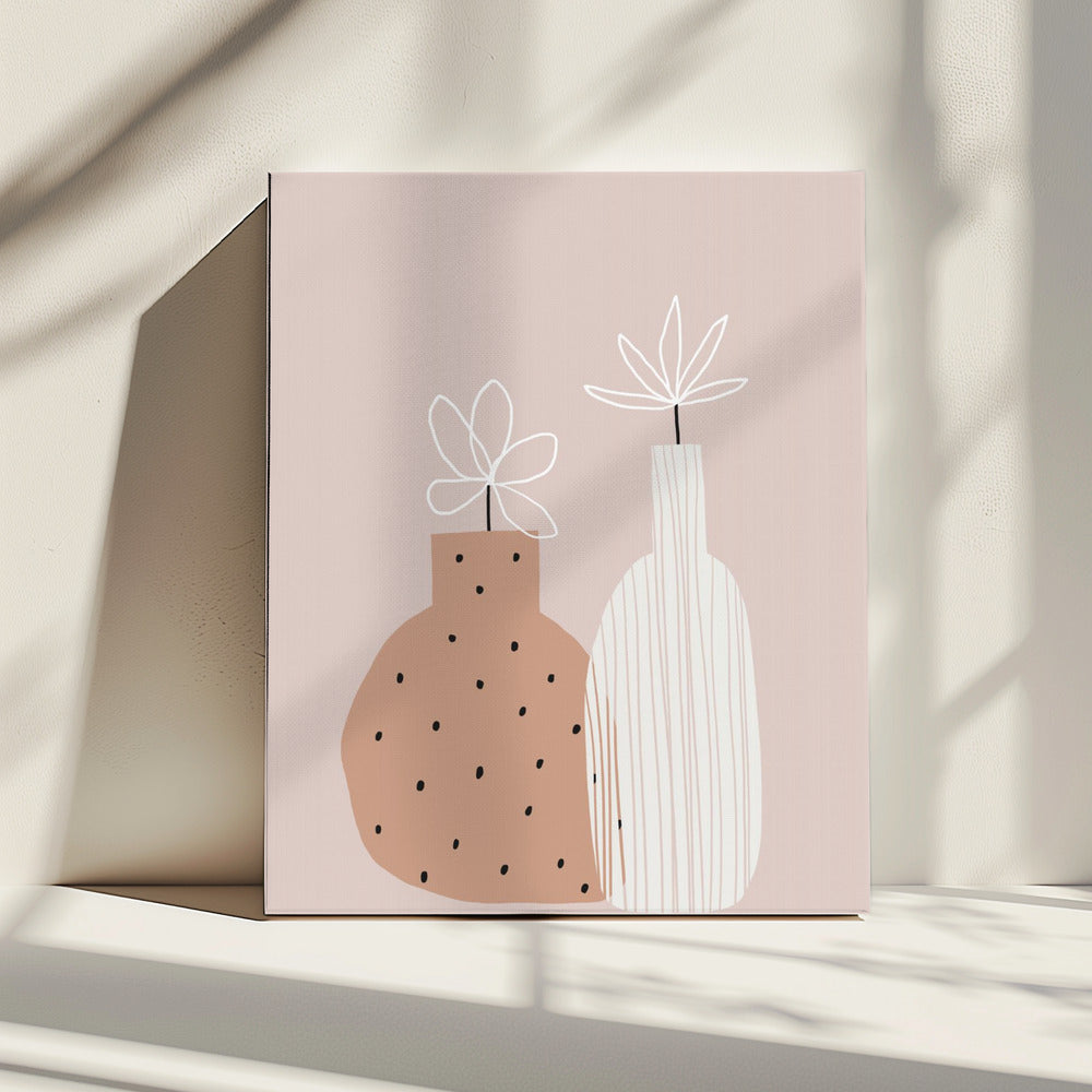 Minimalistische dubbele vazen | Canvas