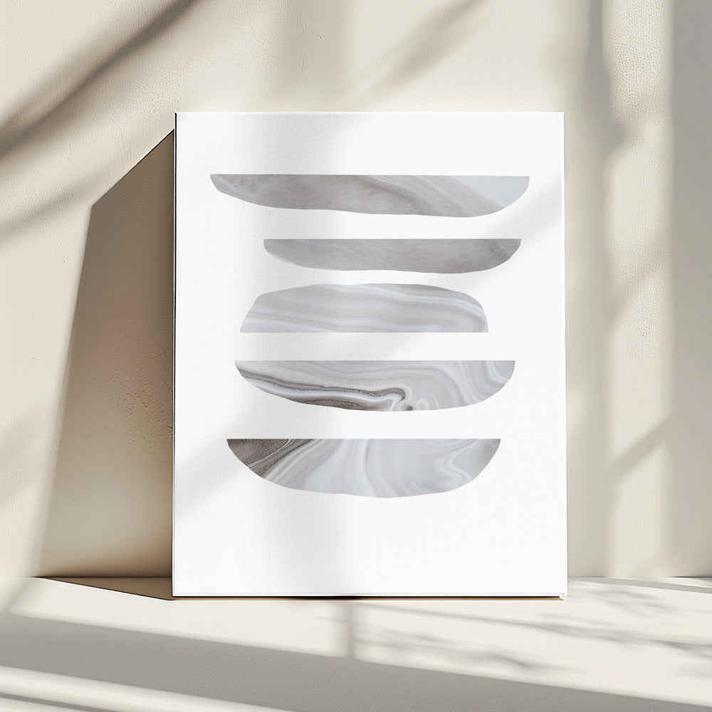 Minimalistische marmerpatronen in neutraal | Canvas