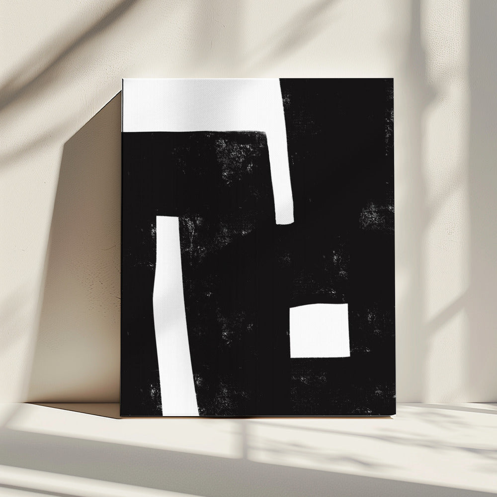 Zwart-wit doolhof | Canvas