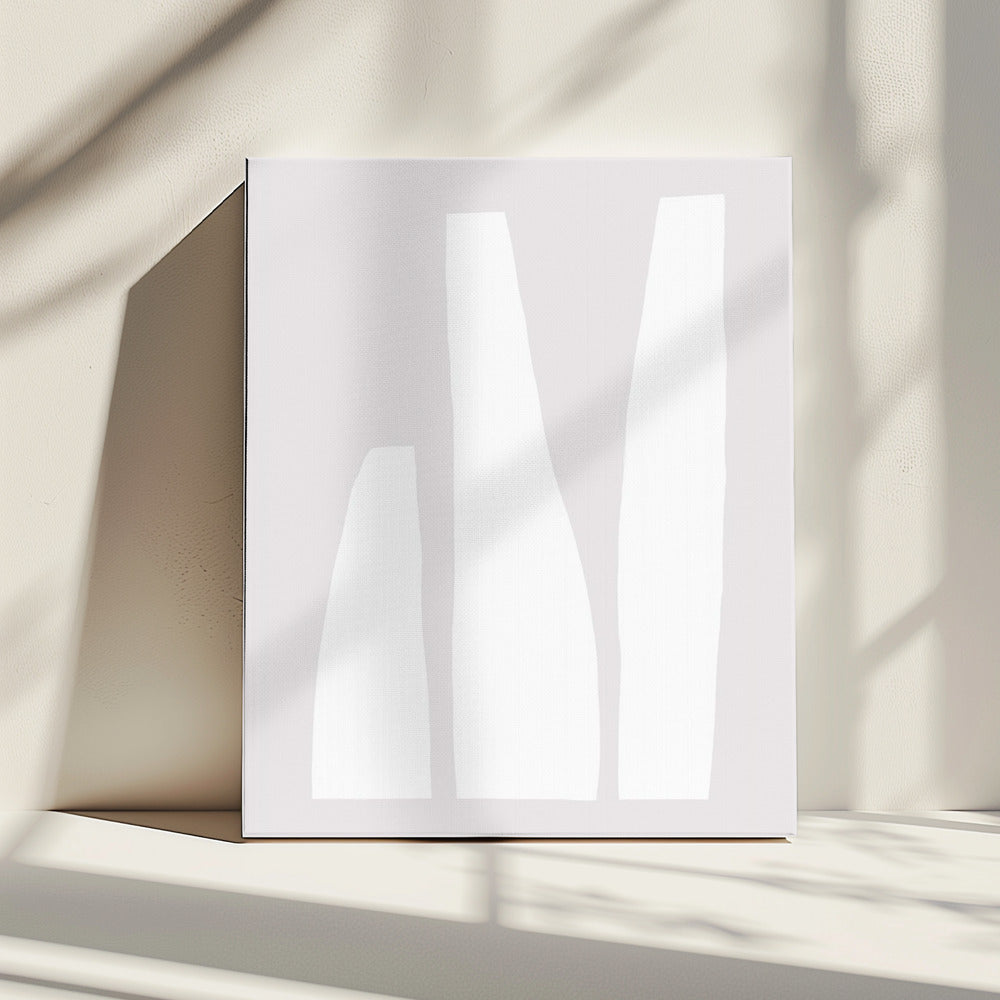 Minimalistische witte vormen | Canvas
