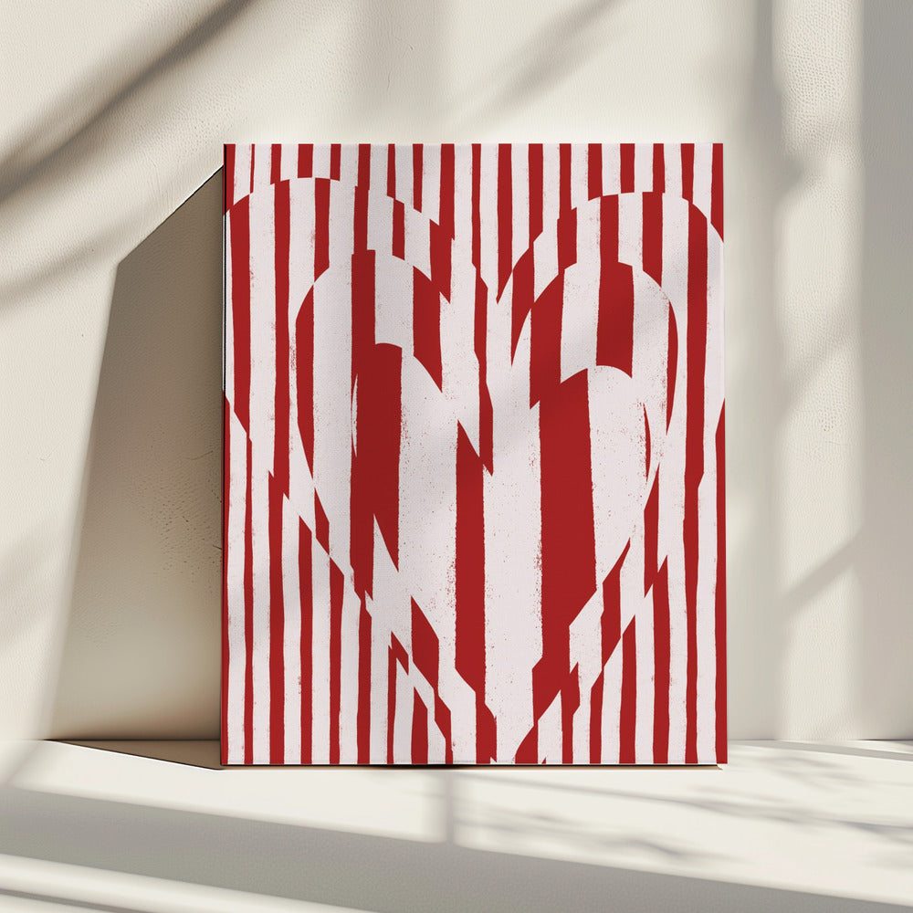 Hart in Strepen | Canvas