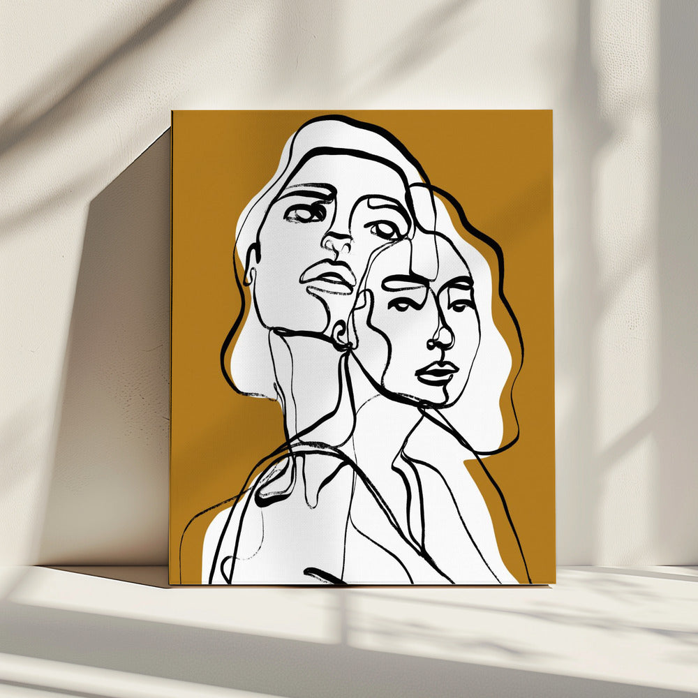 Verweven gezichten | Canvas