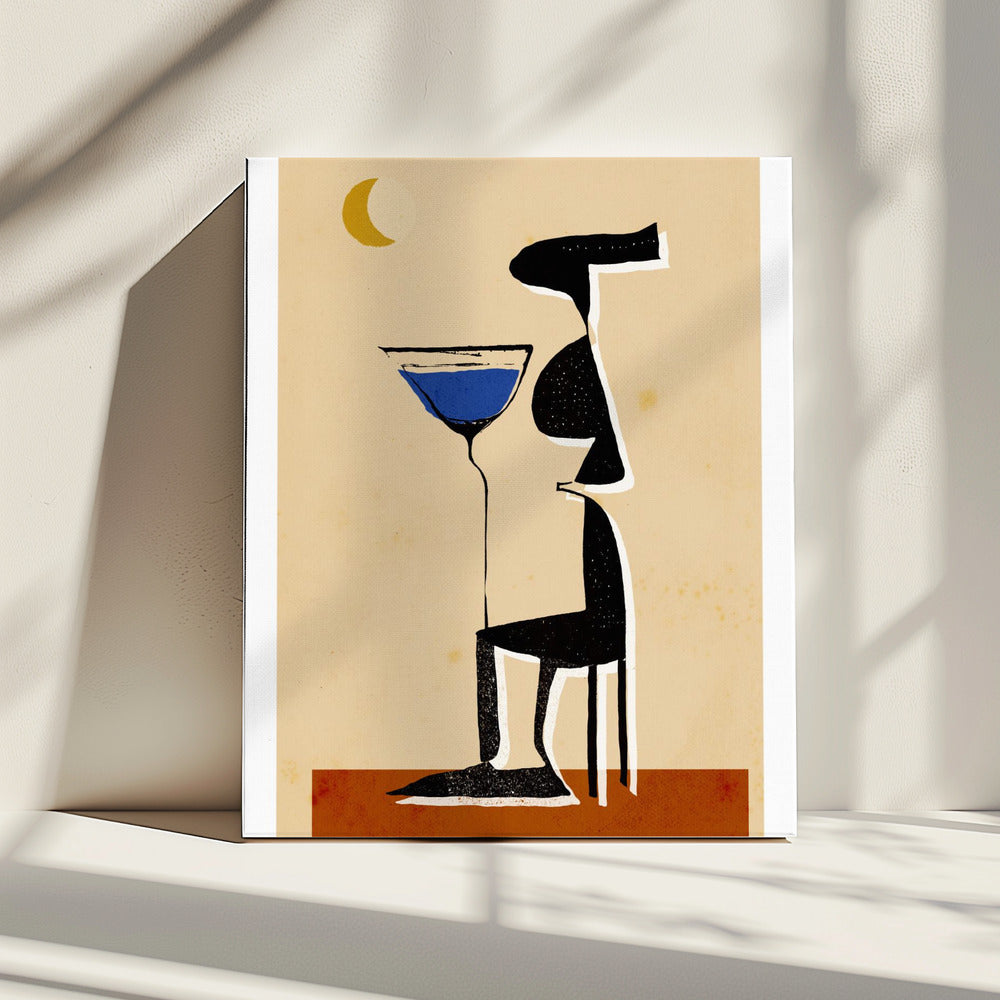 Maanverlichte Martini | Canvas
