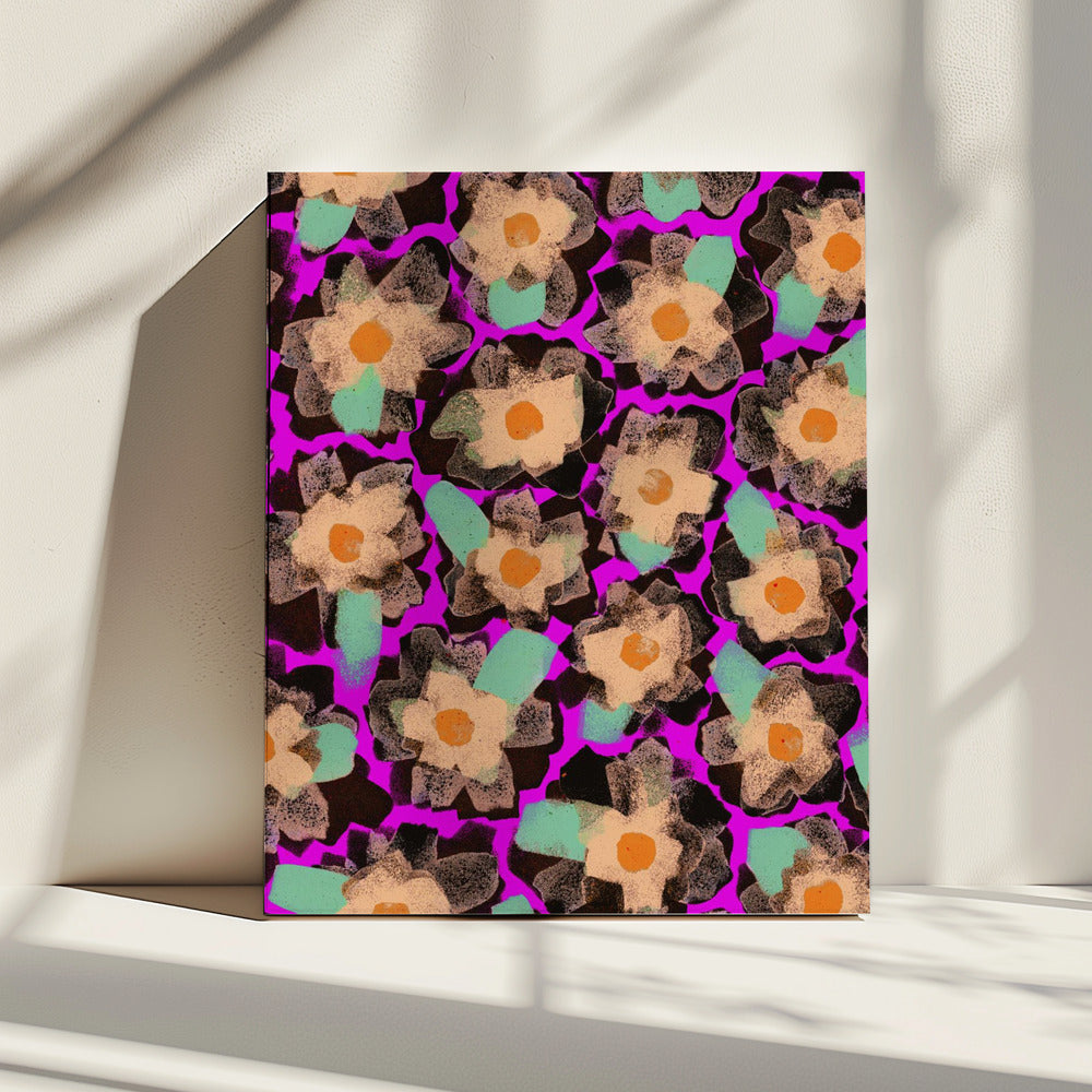 Levendige Bloemblaadjesdans | Canvas