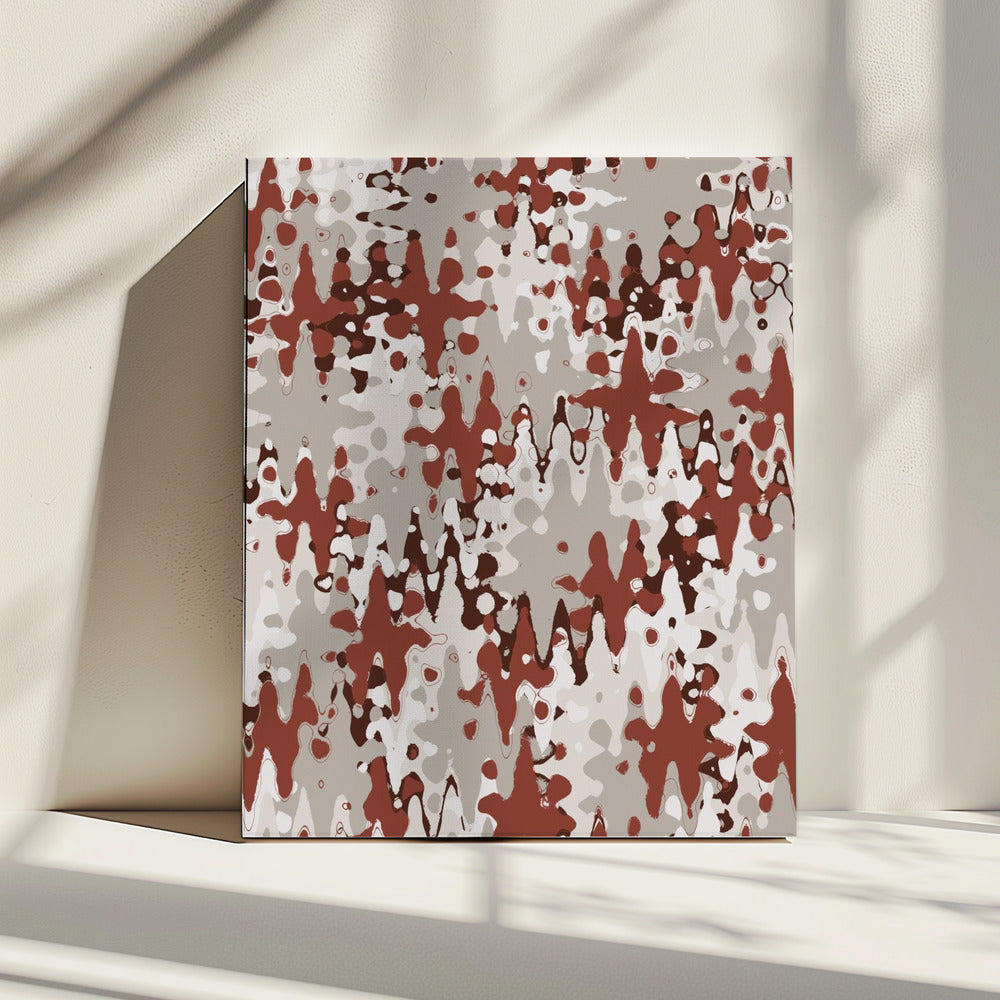 Karmozijnrode golven | Canvas