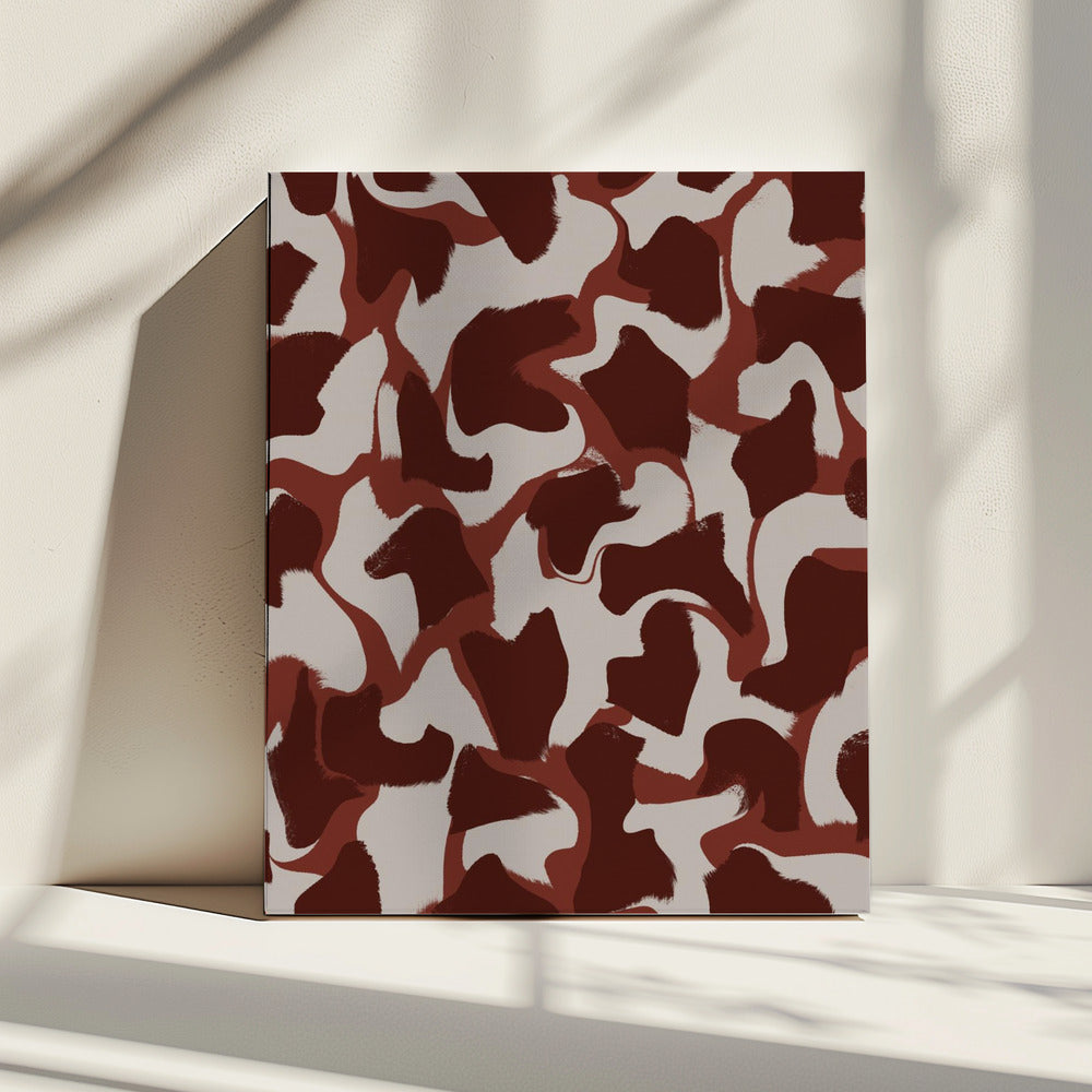 Karmozijnrode wervelwind | Canvas