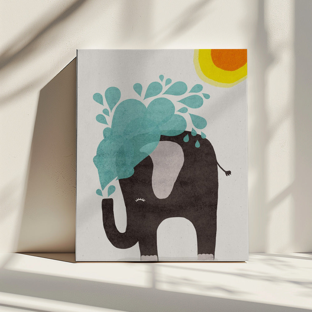 Olifant spettert | Canvas