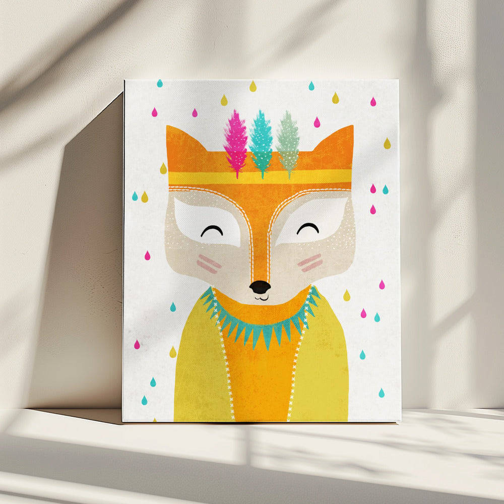 Gevederde vossenkop | Canvas