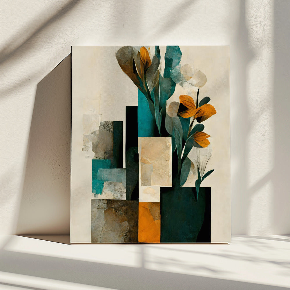 Bloemengeometrie | Canvas
