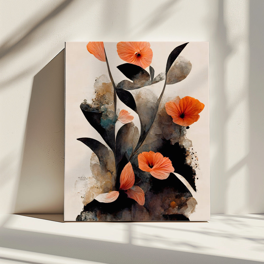 Koraalbloemen | Canvas