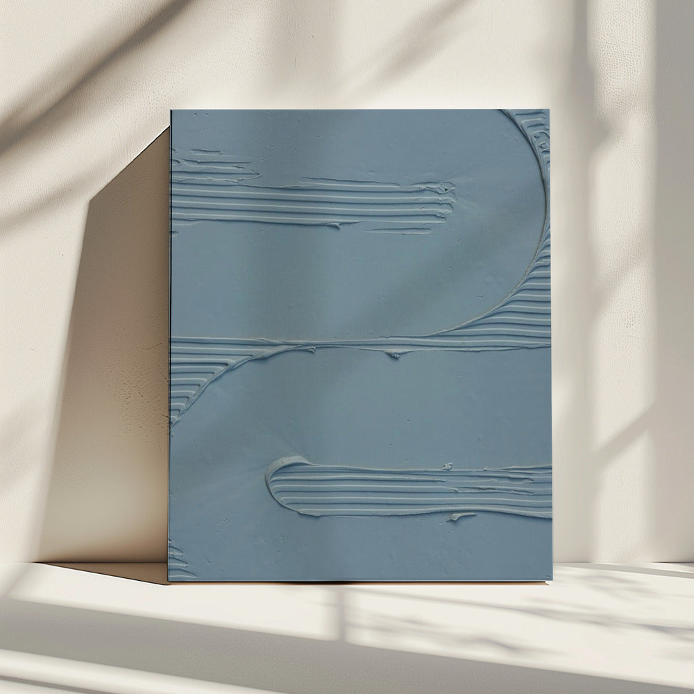 Moddertextuur 12 Blauw | Canvas