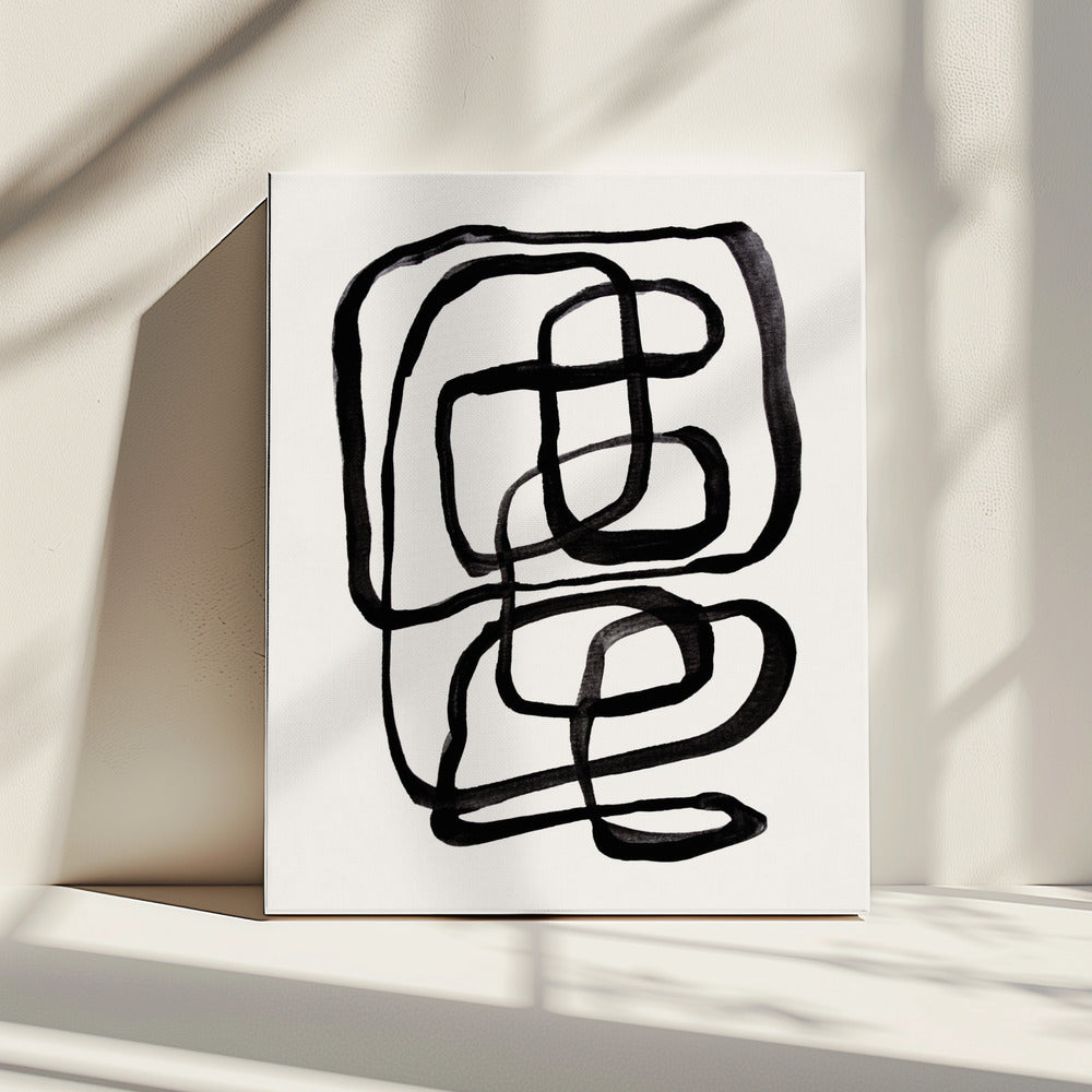 Abstracte lijnen I | Canvas