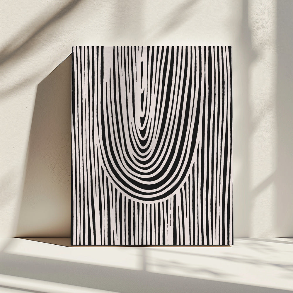 Gebogen strepen stromen | Canvas