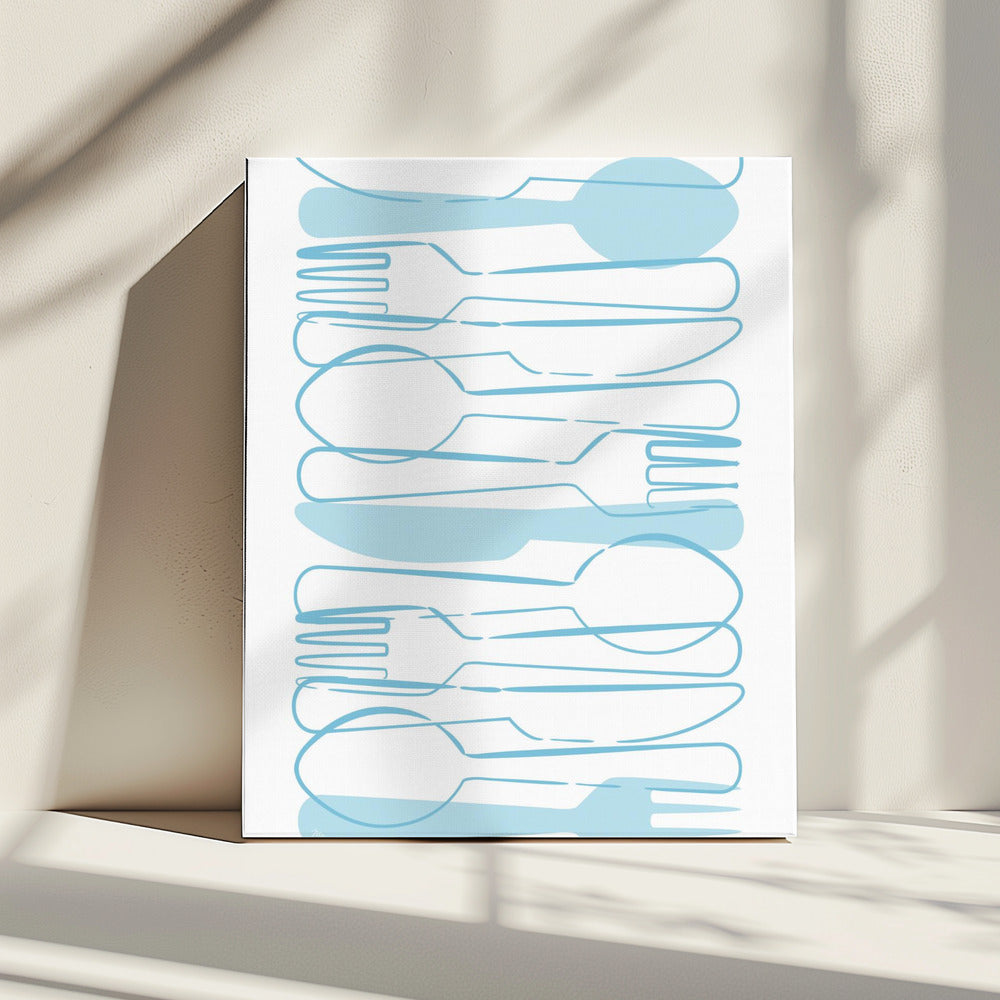 Blauw bestek | Canvas