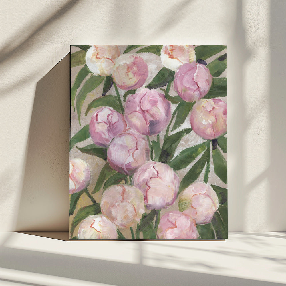 Valenty schilderachtige pioenrozen | Canvas