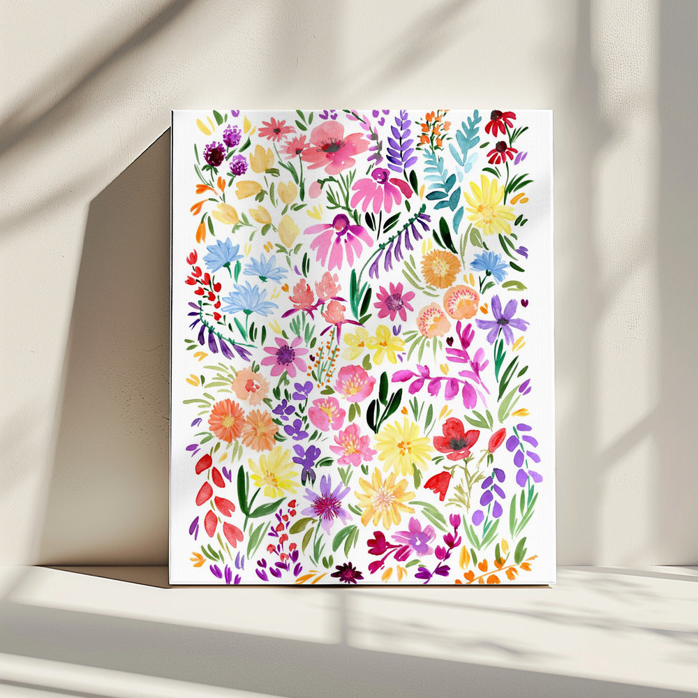 Wilde bloemenweide | Canvas