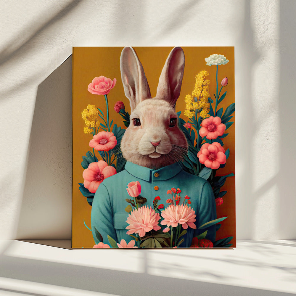 Konijn in bloei | Canvas