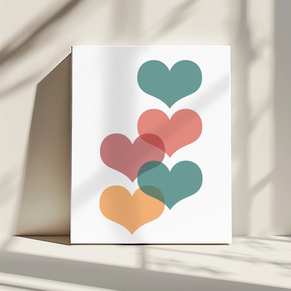 Harten uit het midden van de eeuw | Canvas