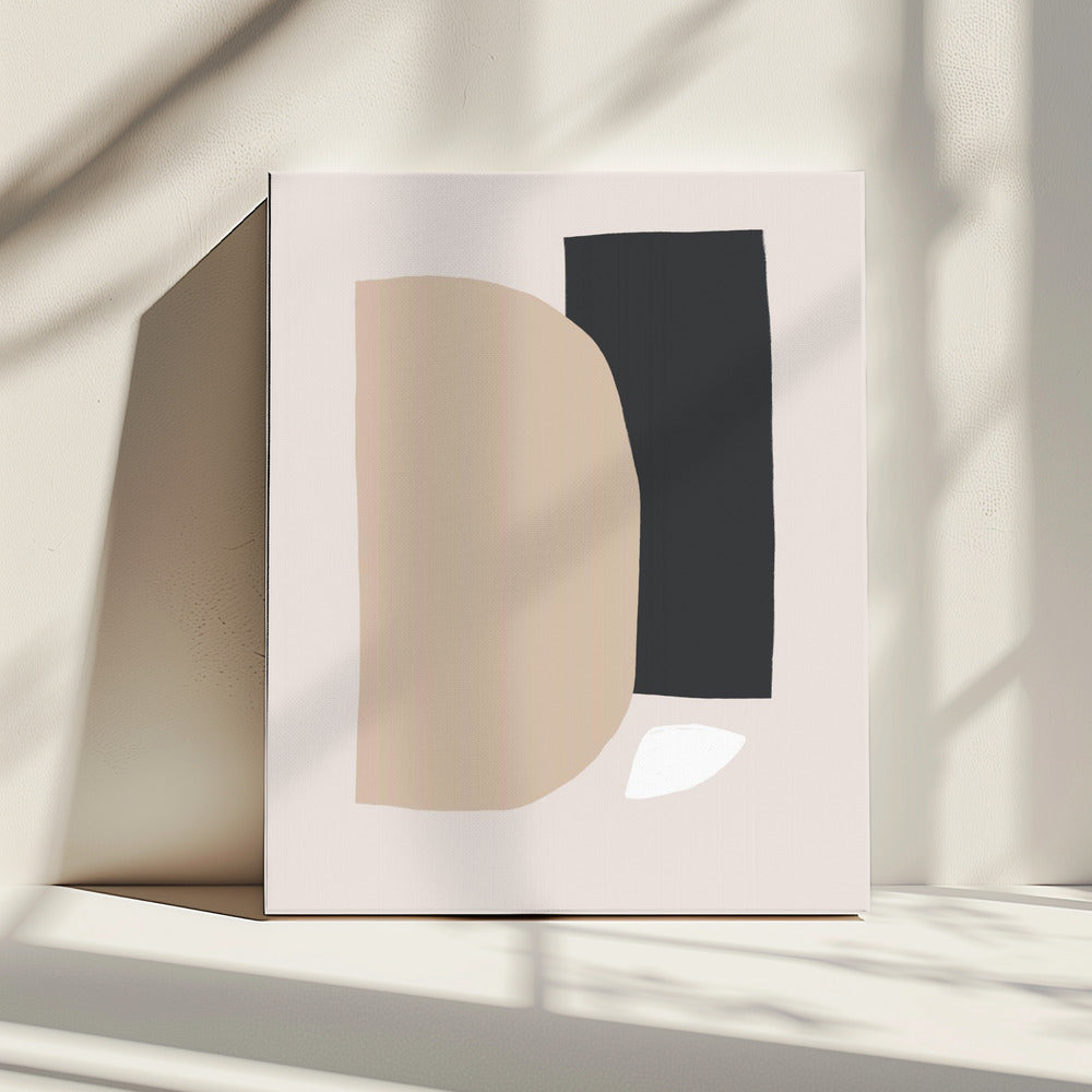 Geometrische vormen in neutrale tinten | Canvas